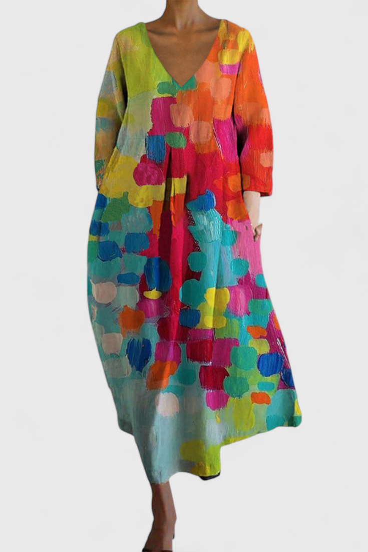 Isalinde | Comfortable V-neck Dress 0