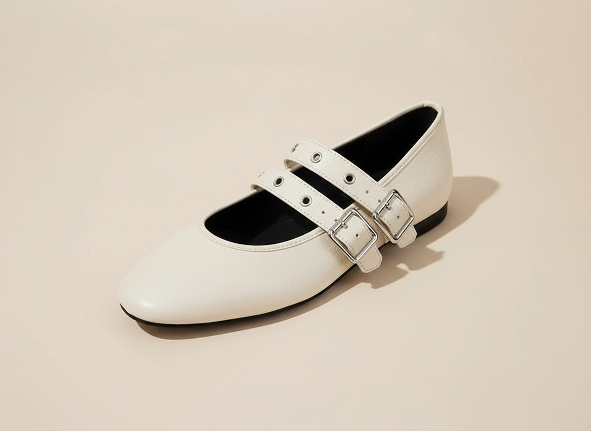 Ivy | Double Buckle Flats 3