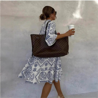 Ivy | Women's Loose-Fit Printed Tunic Swing Mini Dress 4