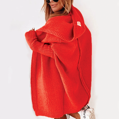 Chic Hooded Knit Cardigan for Everyday Wear