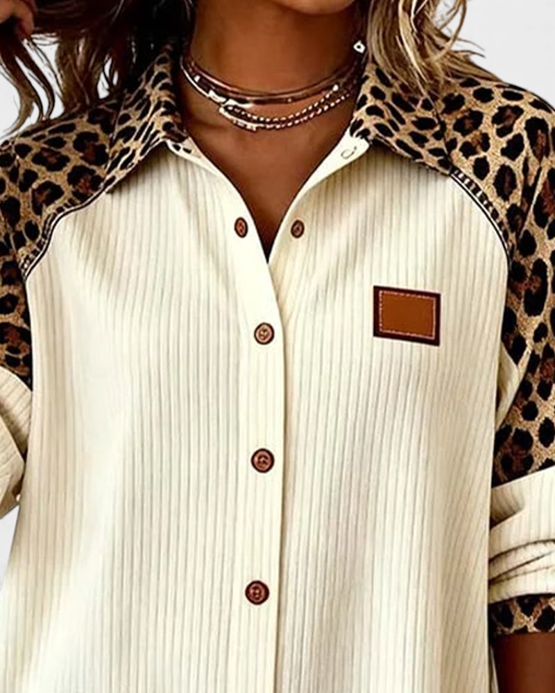Jackie™ Leopard Print Button-Down Shirt 1