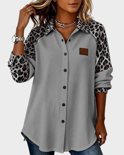 Jackie™ Leopard Print Button-Down Shirt 6