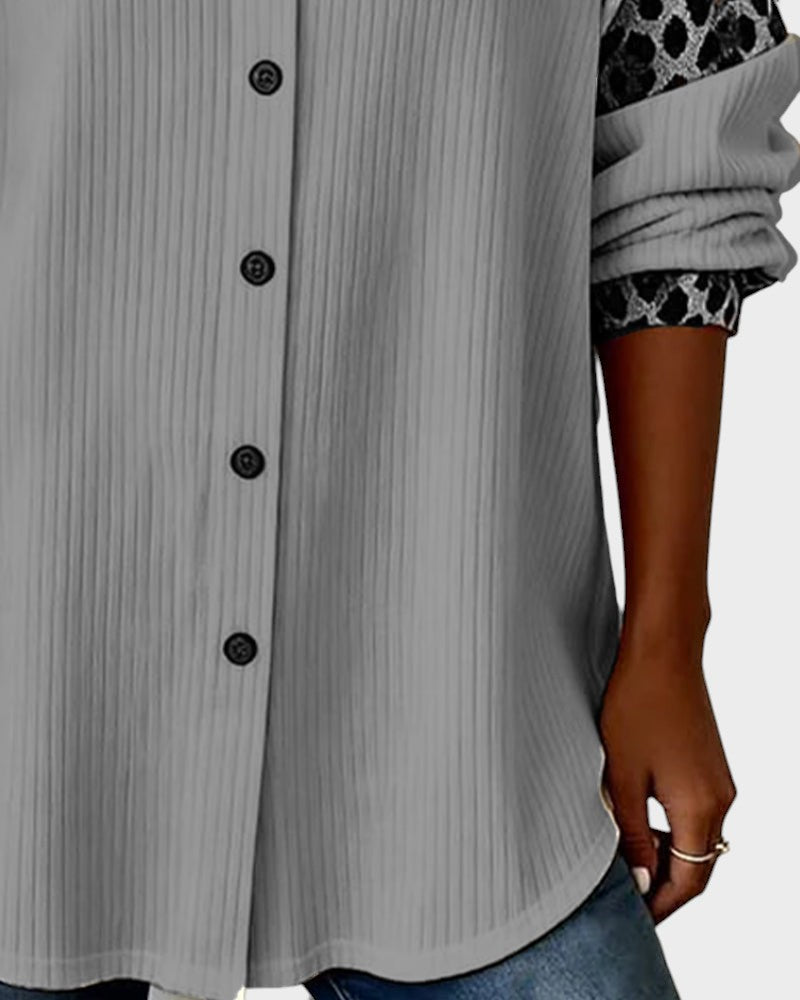 Jackie™ Leopard Print Button-Down Shirt 8