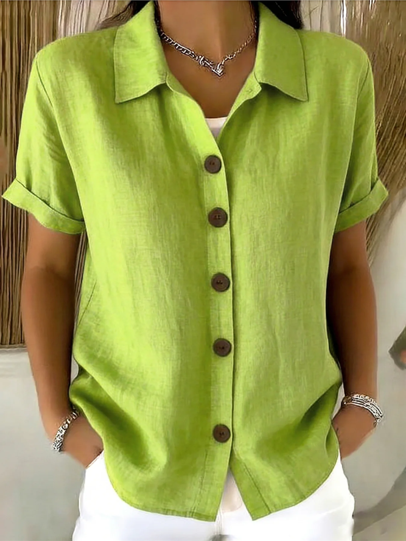 Jada - Button-Front Blouse with Elegant Fit 0