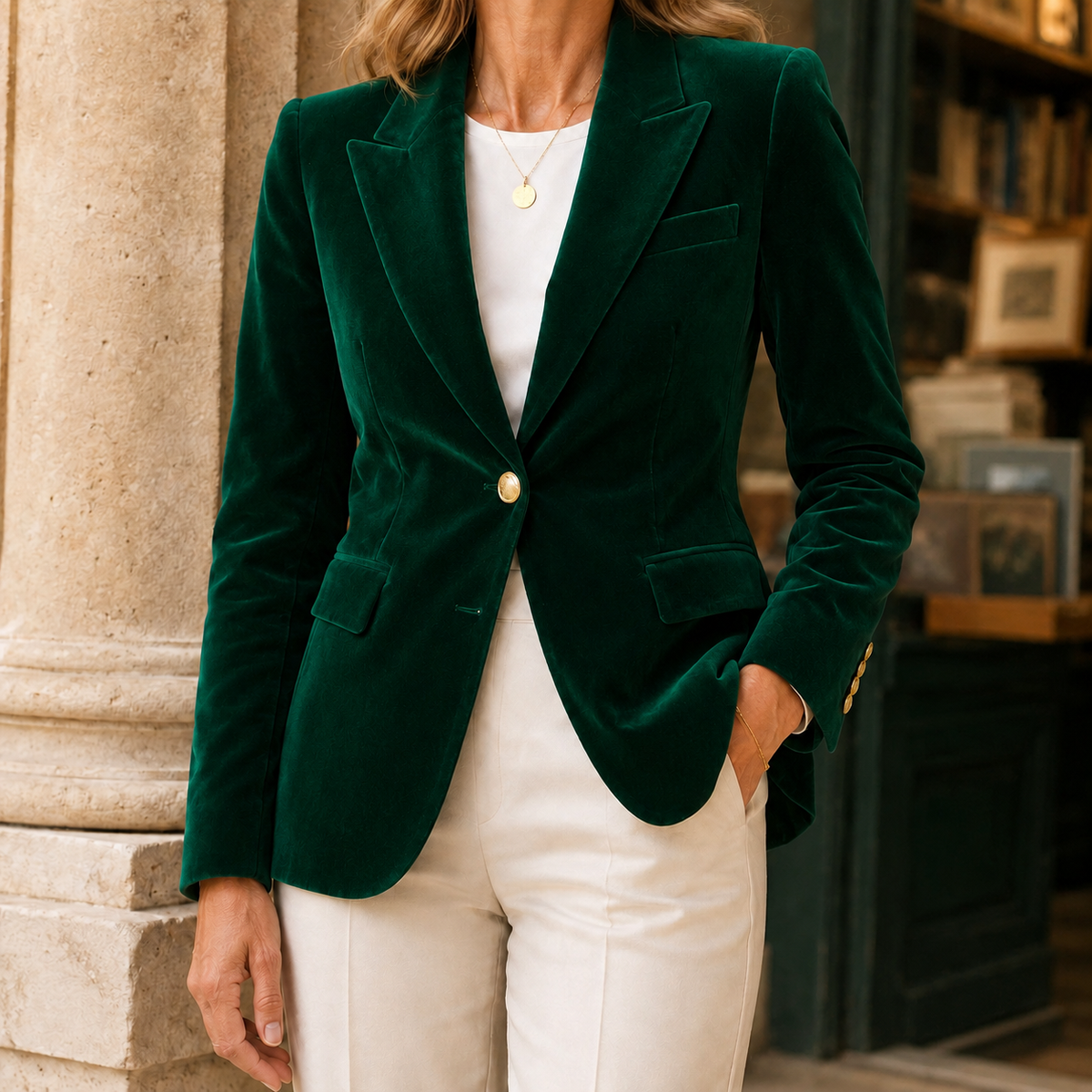 Annabel Tailored Blazer - Green