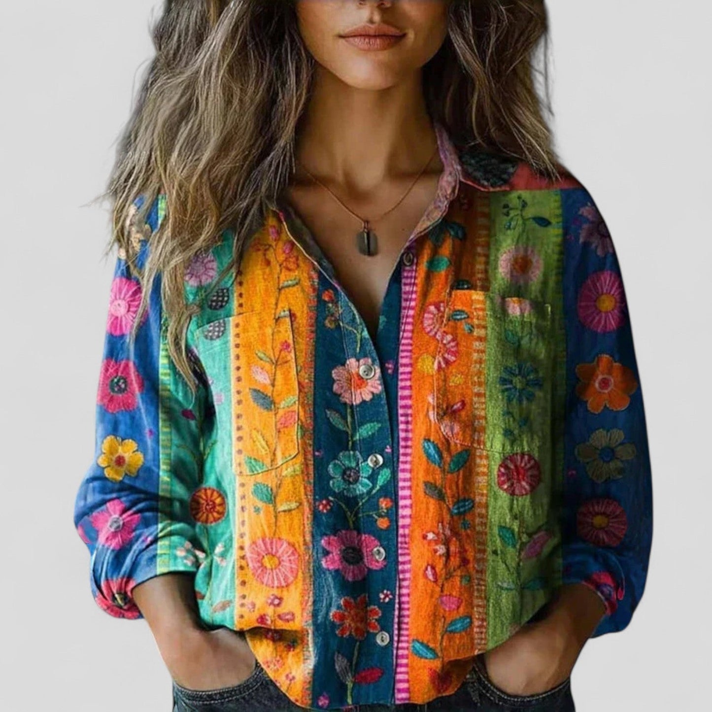 Kalina | Button-Down Floral Shirt for Women 0