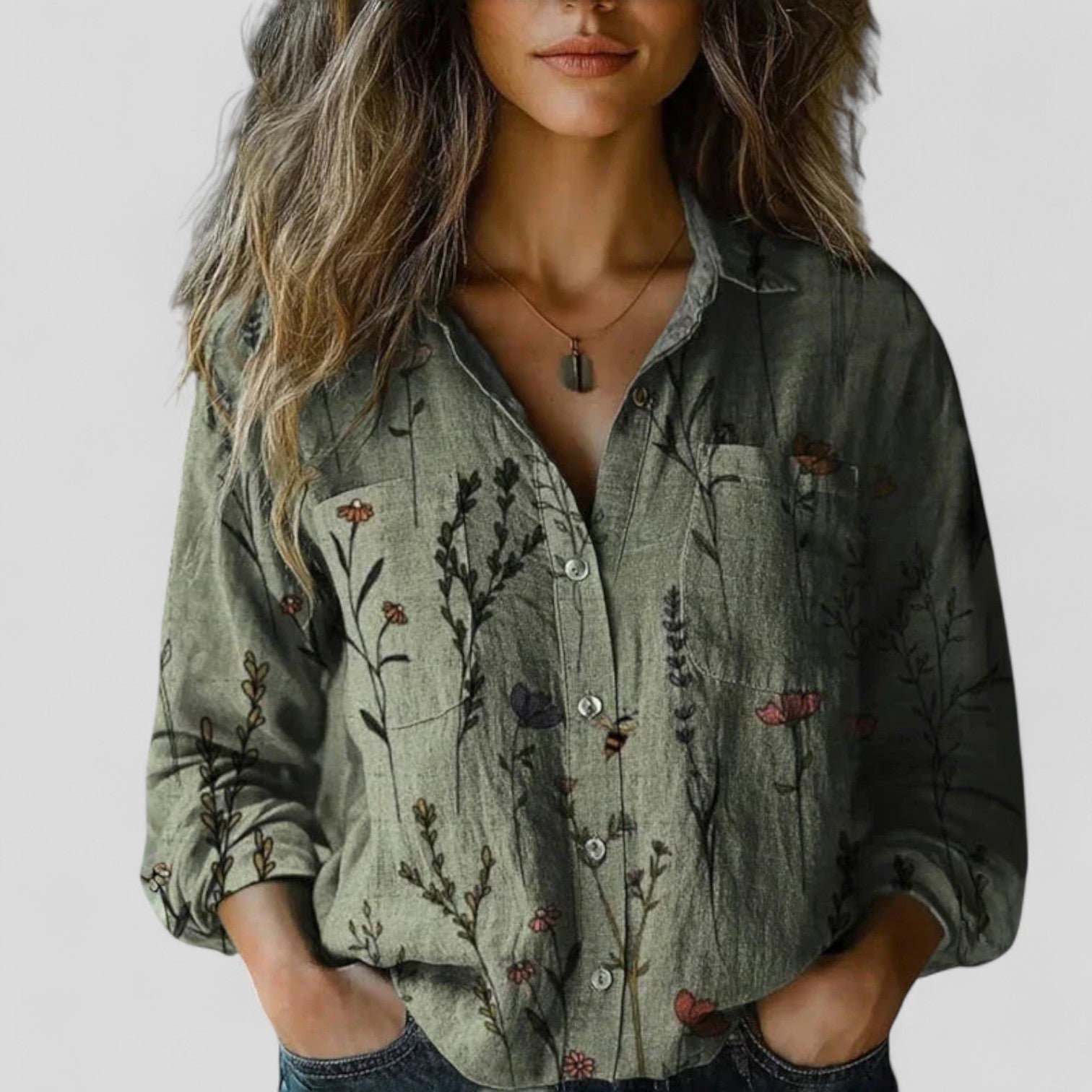 Kalina | Button-Down Floral Shirt for Women 3