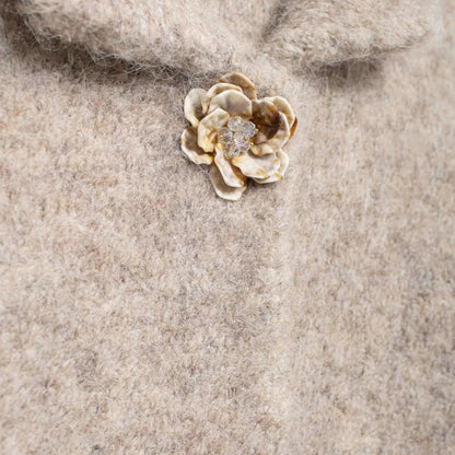 Women's Knit Cardigan | Floral Buttons & Cropped Fit 6