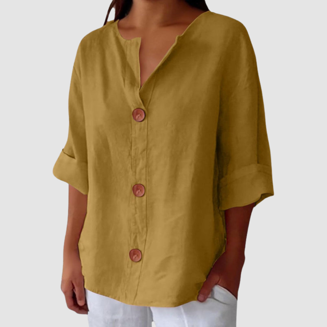 Leah™ Casual Linen Blouse 2