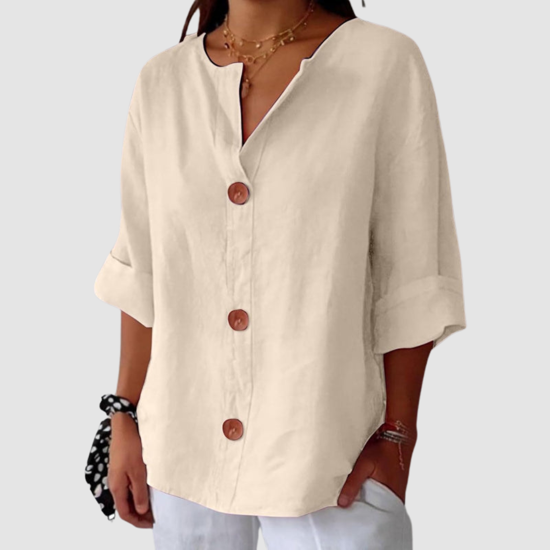 Leah™ Casual Linen Blouse 3