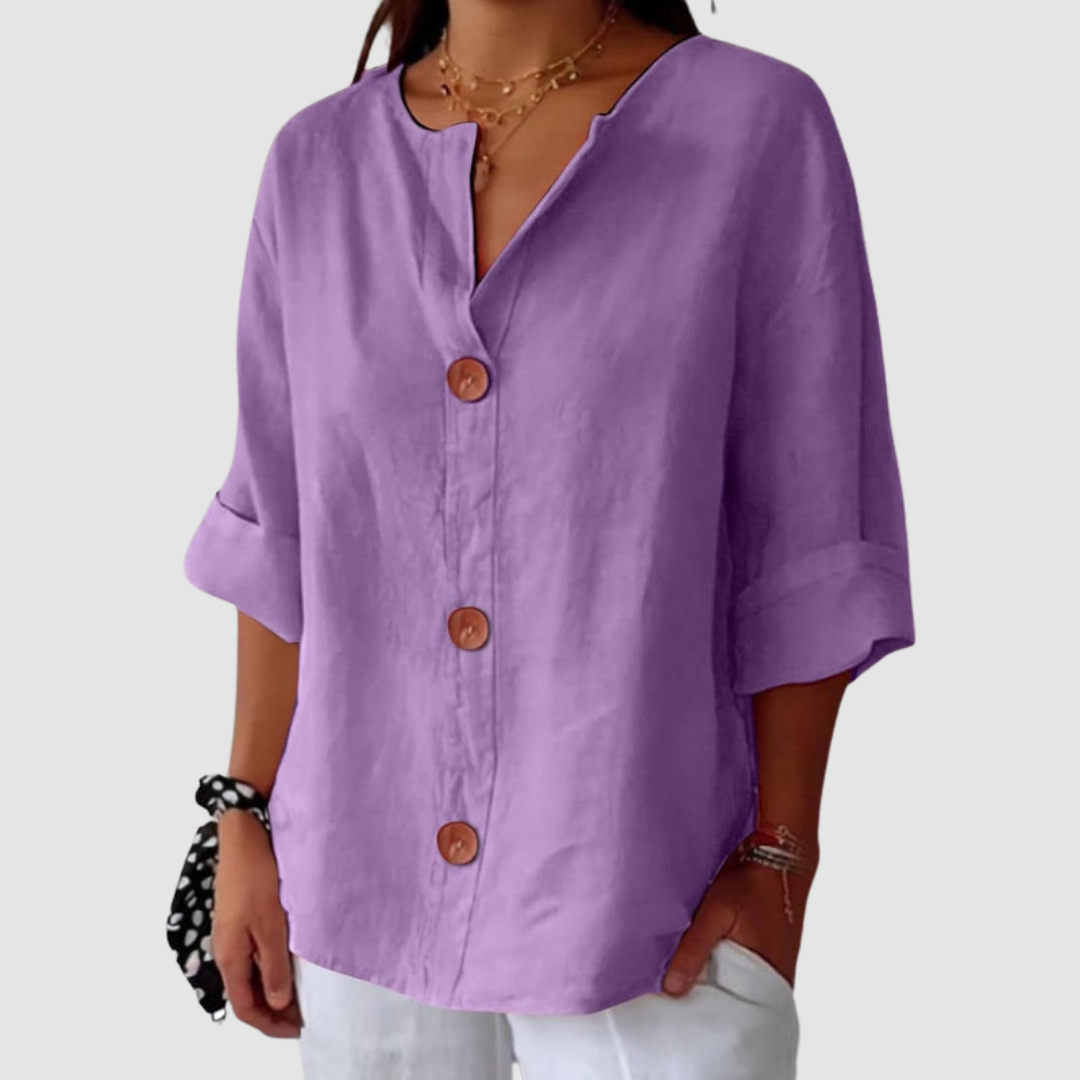 Leah™ Casual Linen Blouse 4