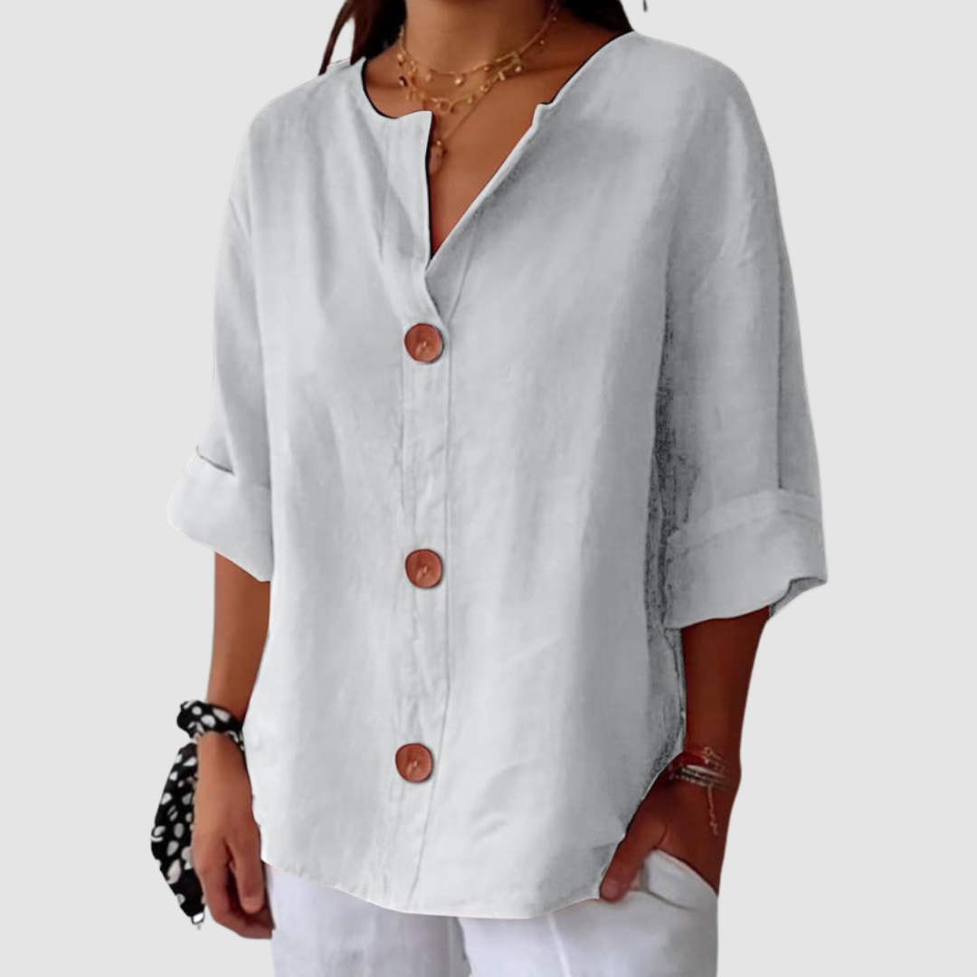 Leah™ Casual Linen Blouse 5