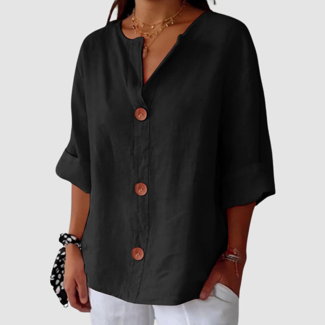 Leah™ Casual Linen Blouse 8