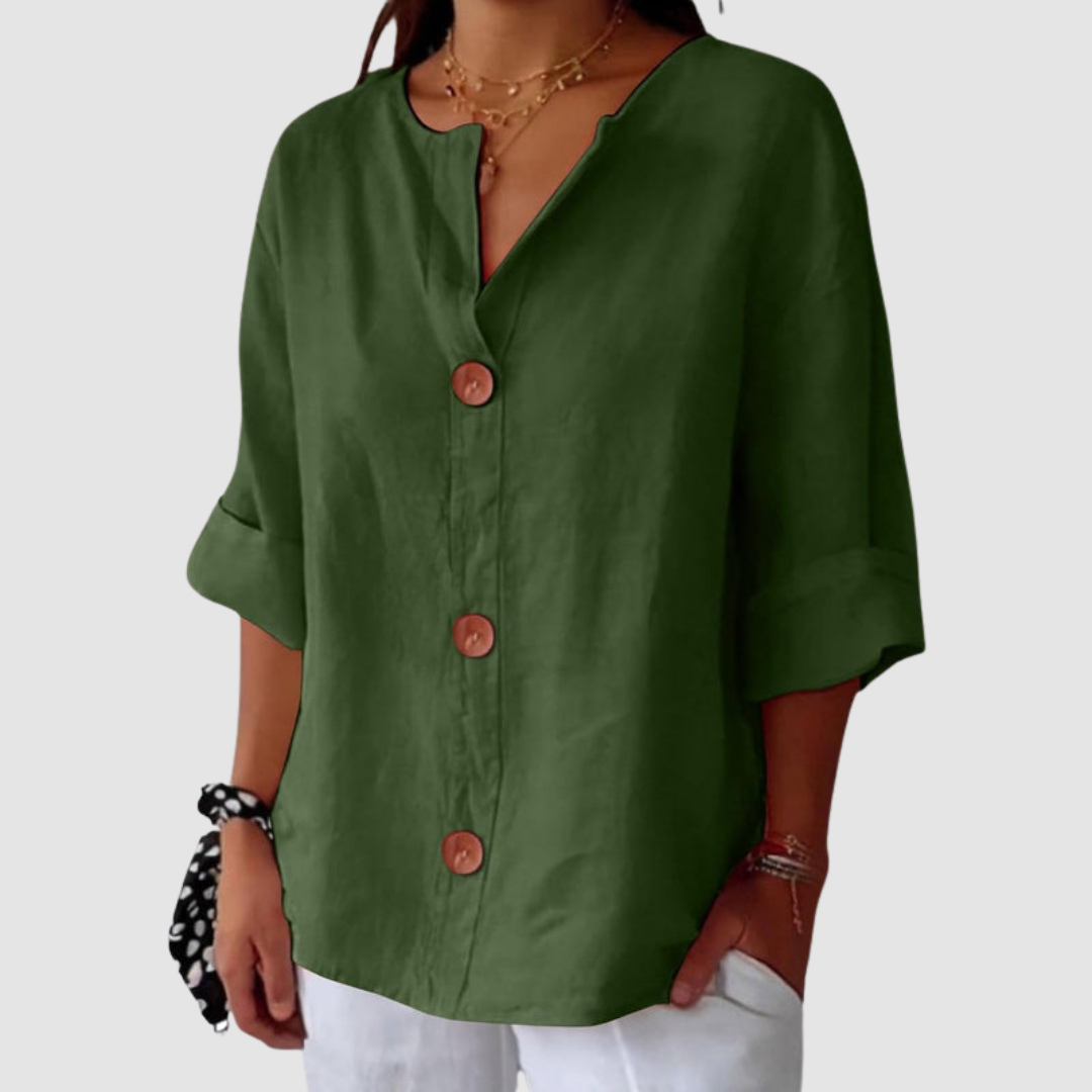 Leah™ Casual Linen Blouse 9