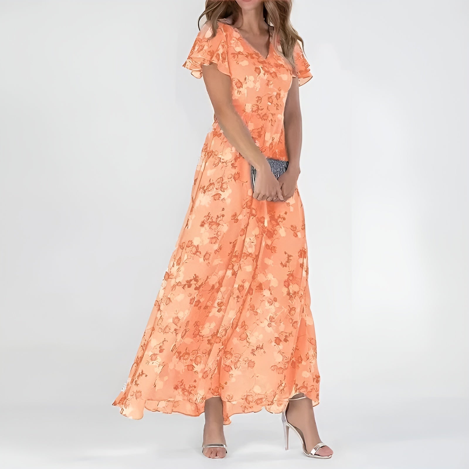 Linda | Elegant Floral Women's Maxi Dress 0