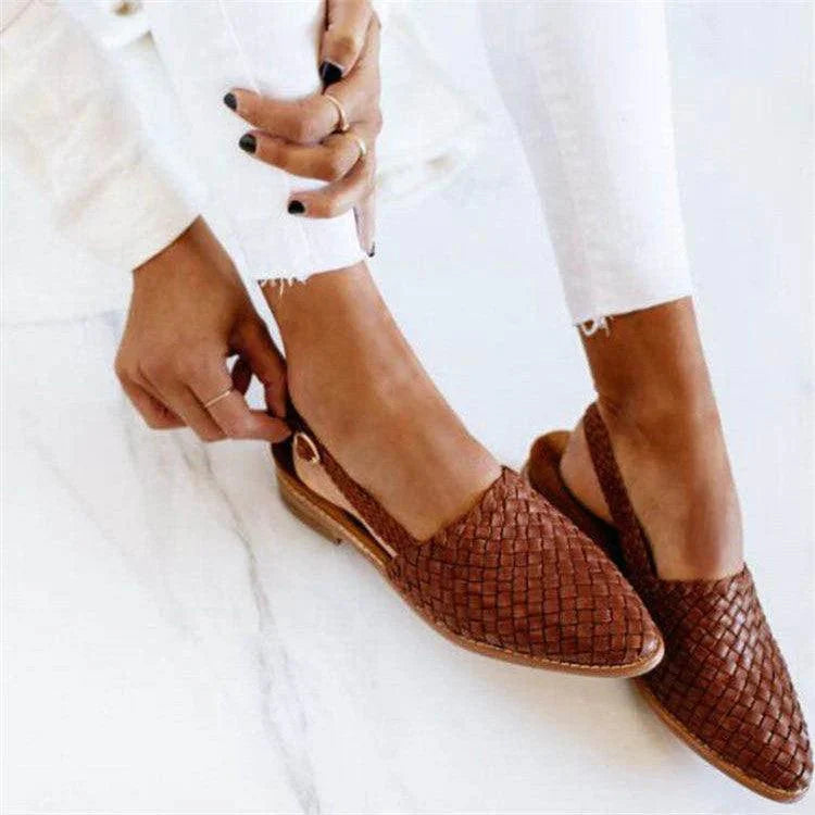 Lindora – Woven Leather Sandals for Women 0