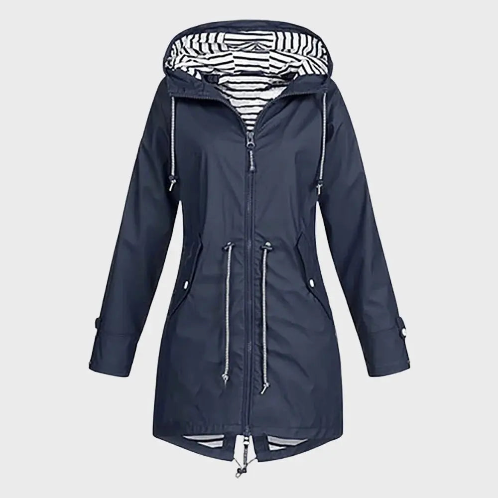Long Waterproof Rain Jacket for Women – Stylish & Functional Rain Coat 2