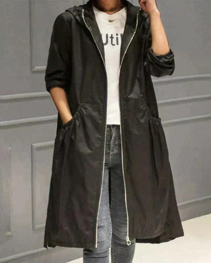 Long Waterproof Raincoat for Women – Stylish & Weather-Resistant 3