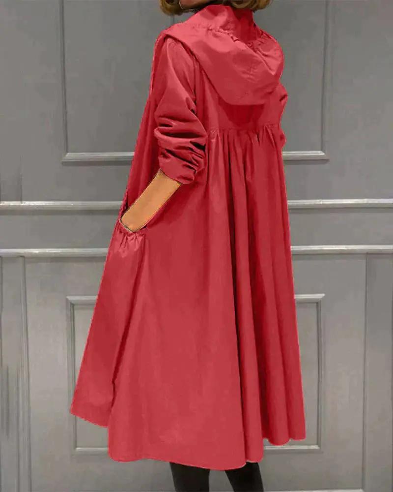 Long Waterproof Raincoat for Women – Stylish & Weather-Resistant 5