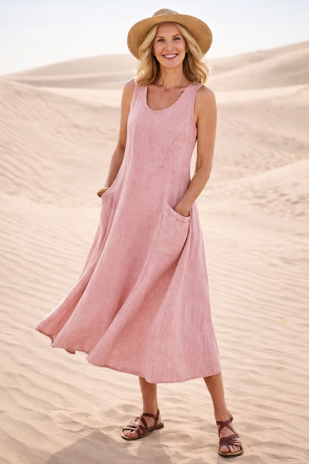 Luna | Comfortable A-Line Midi Dress 0