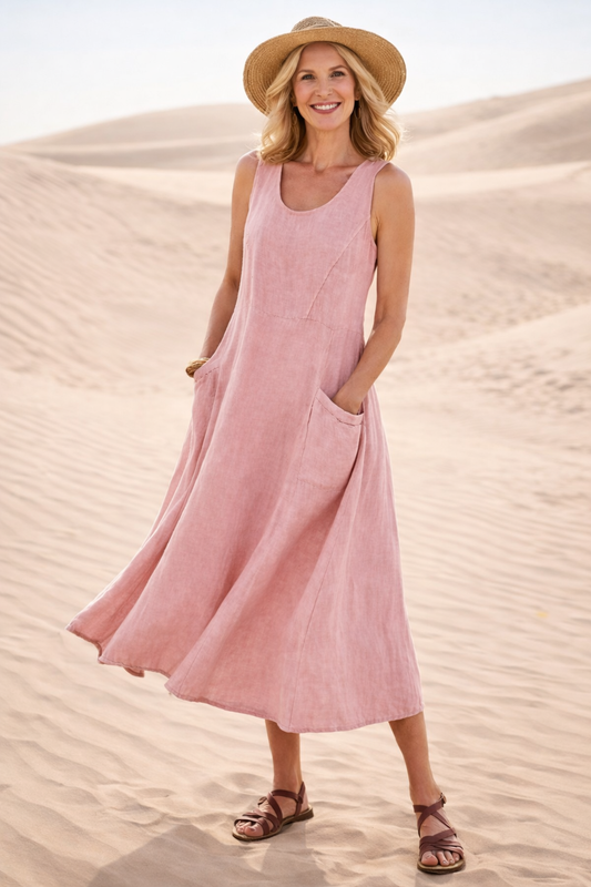 Luna | Comfortable A-Line Midi Dress 0
