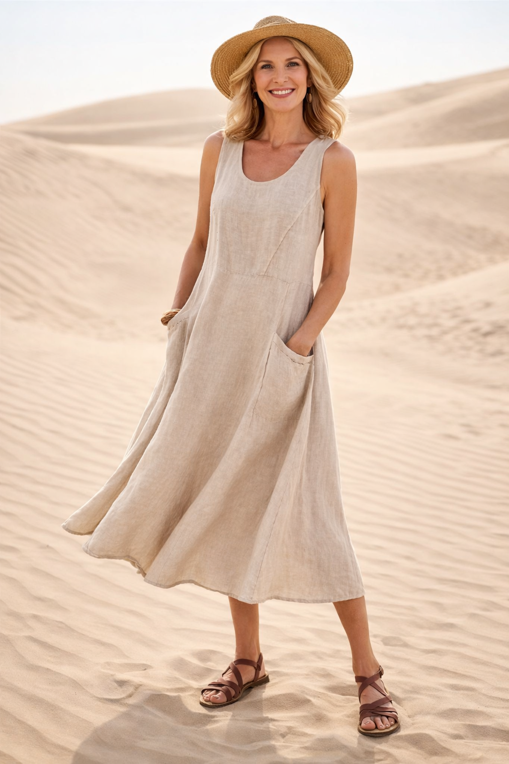 Luna | Comfortable A-Line Midi Dress 1