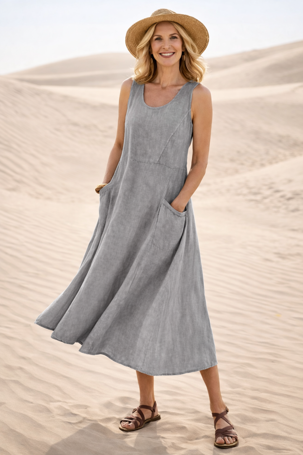Luna | Comfortable A-Line Midi Dress 4