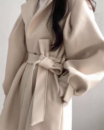 Women's Belted Trench Coat | Slim Fit & Puff Sleeve 3