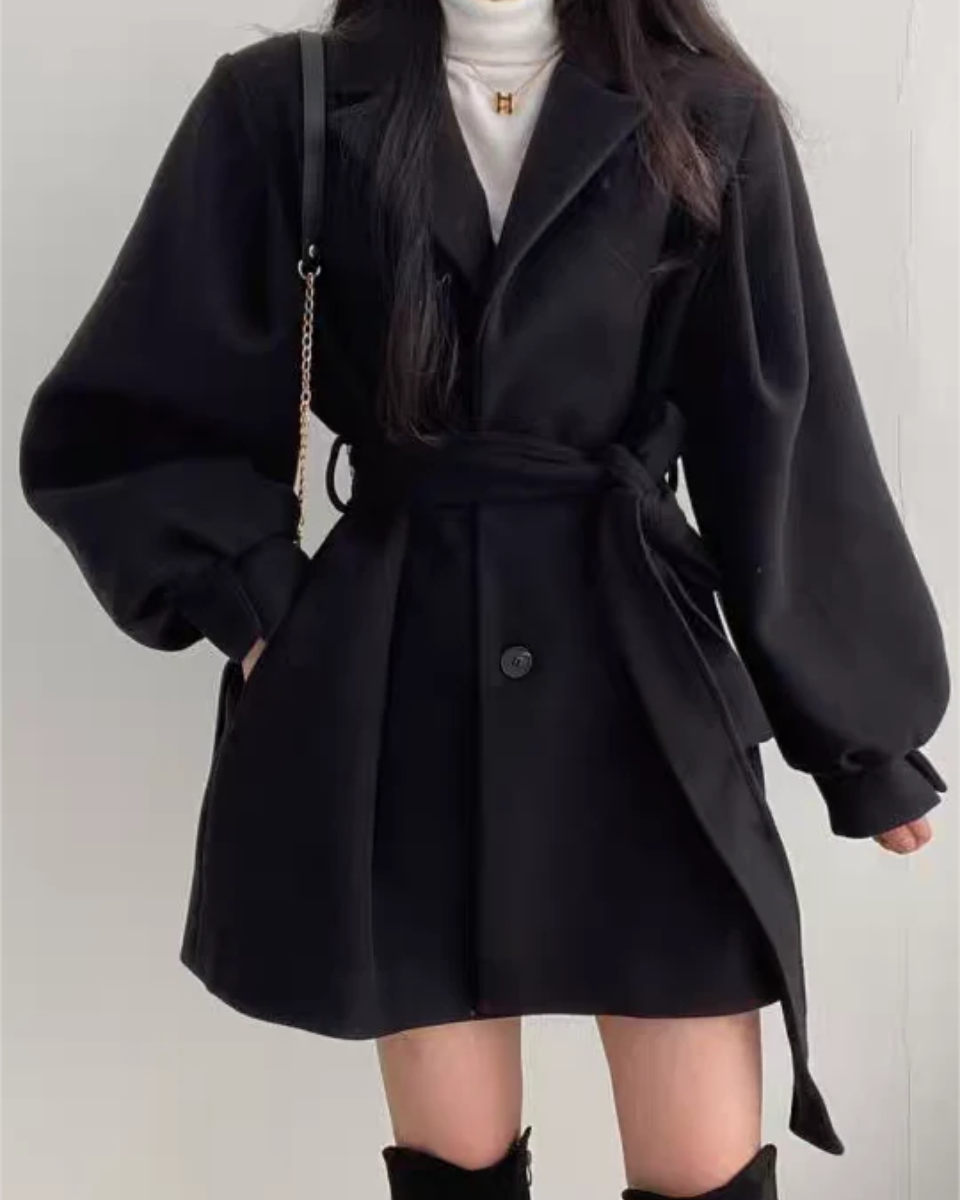 Women's Belted Trench Coat | Slim Fit & Puff Sleeve 5