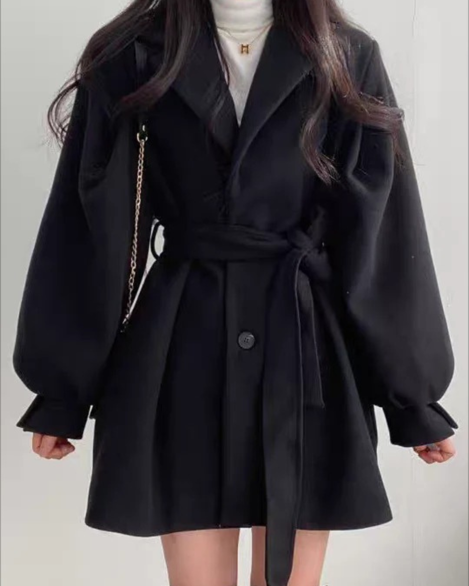 Women's Belted Trench Coat | Slim Fit & Puff Sleeve 6