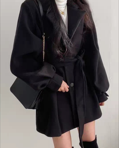 Women's Belted Trench Coat | Slim Fit & Puff Sleeve 7