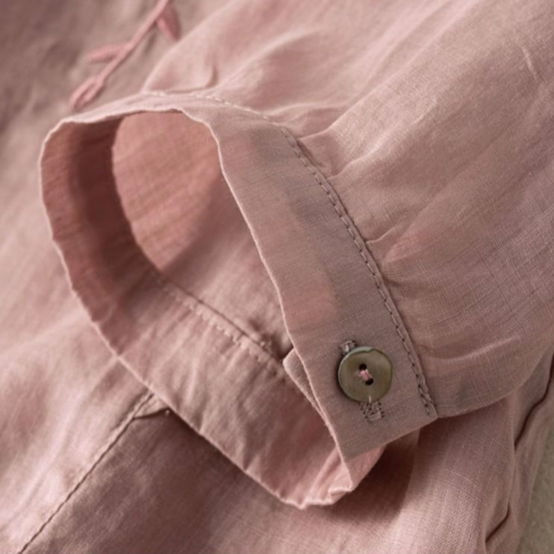Margarita™ Loose Retro Cotton-Linen Top 5