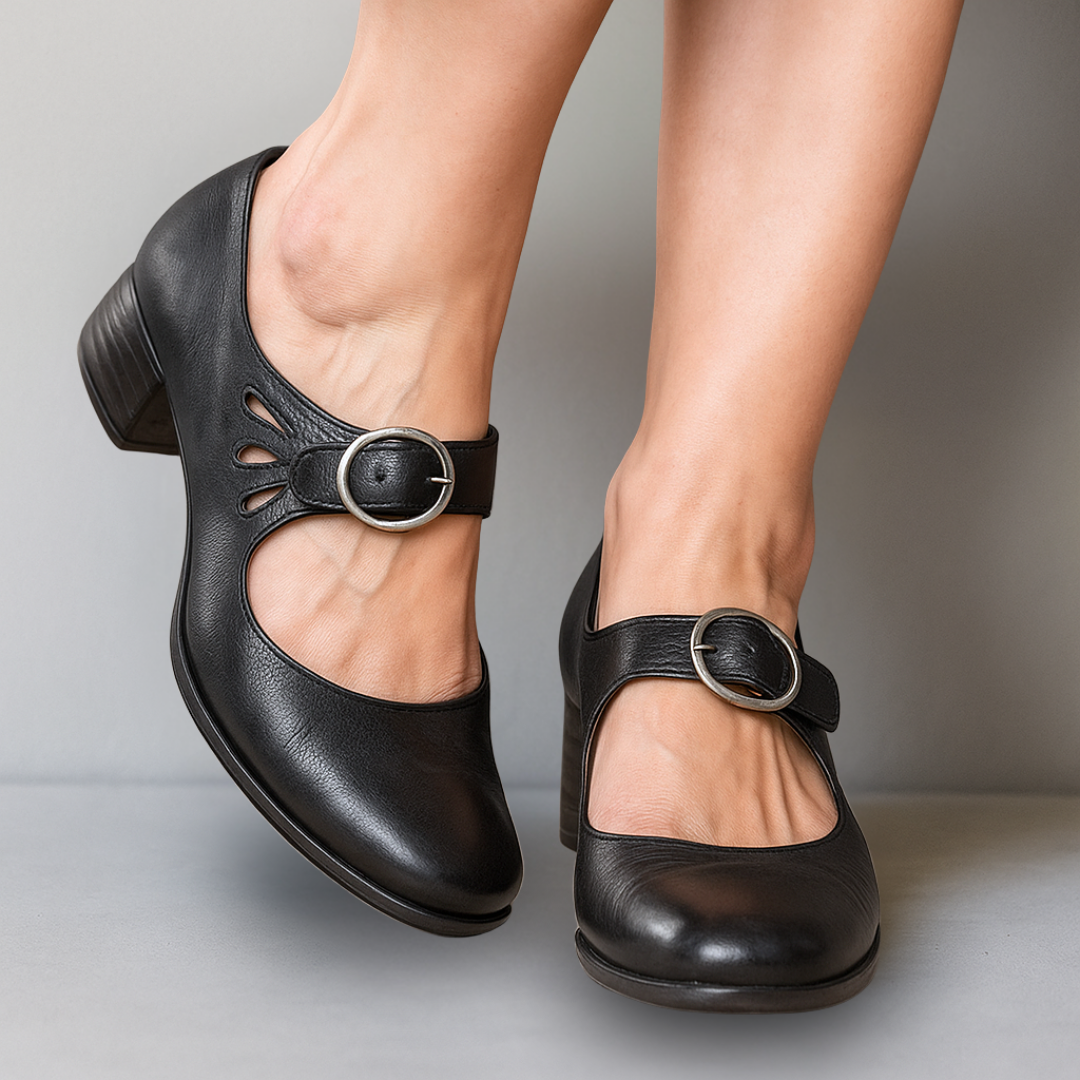 Mary Jane Shoes For Women | Buckle Strap Block Heel 0