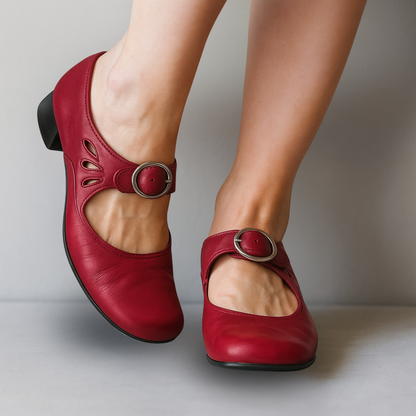 Mary Jane Shoes For Women | Buckle Strap Block Heel 3