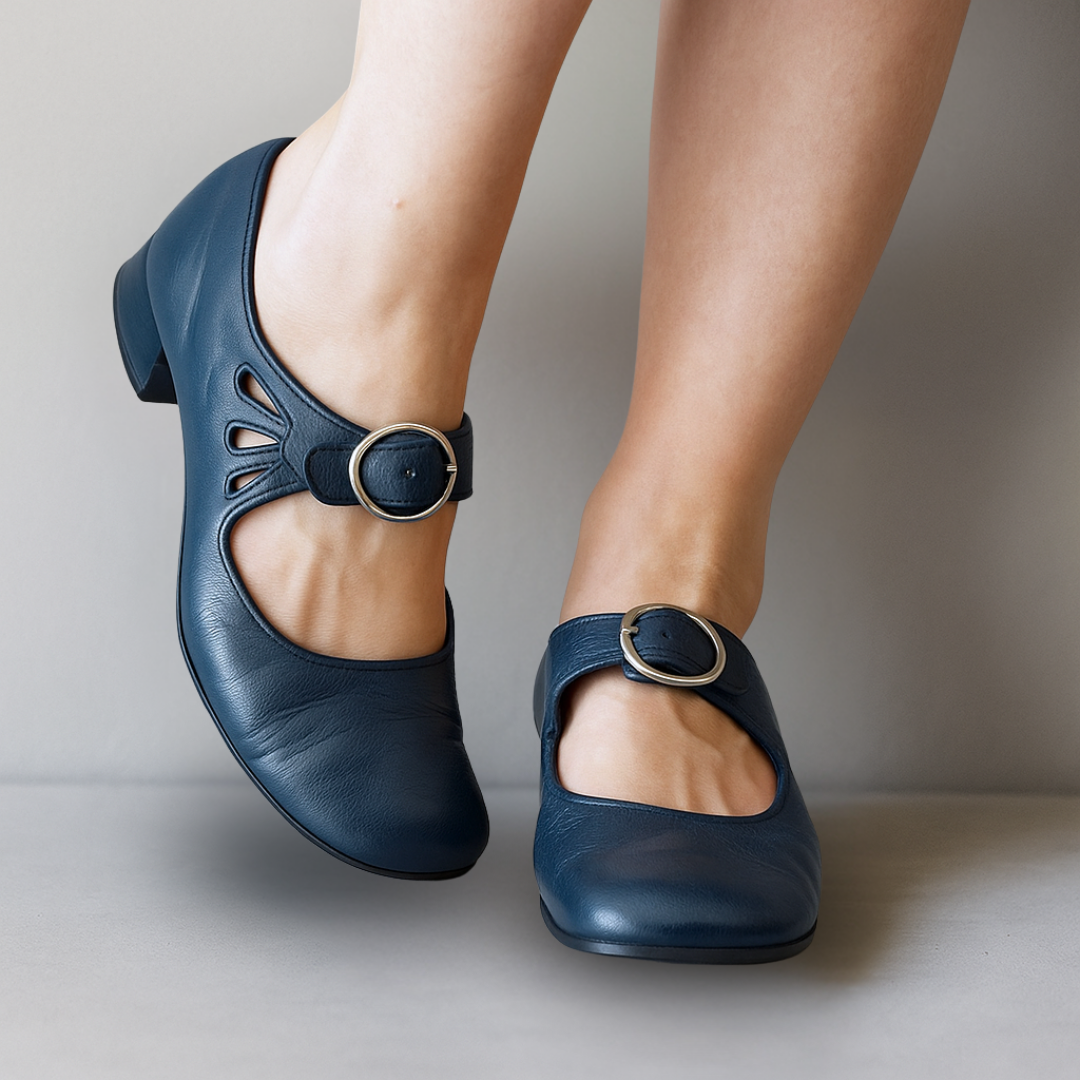 Mary Jane Shoes For Women | Buckle Strap Block Heel 4