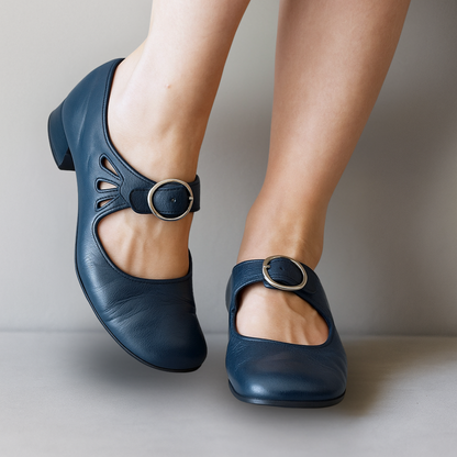 Mary Jane Shoes For Women | Buckle Strap Block Heel 4