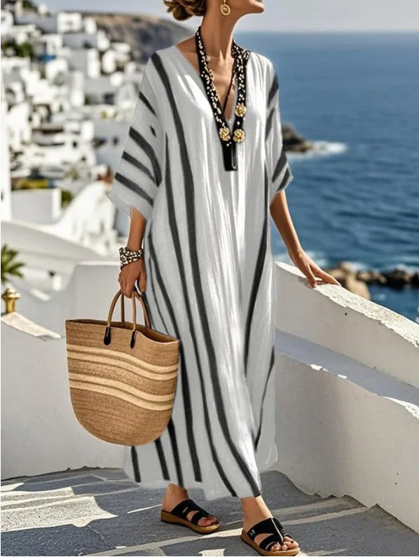Maxi Dress | Sienna Striped Kaftan Maxi Dress for Women