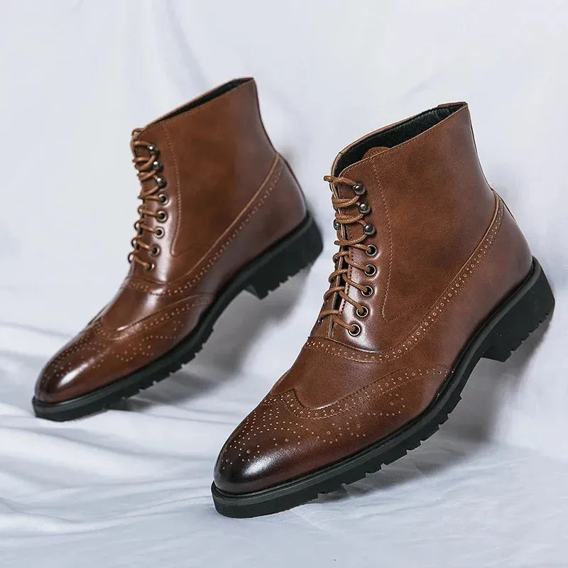 Men's Oxford Ankle Boots | Arch Support & Comfort