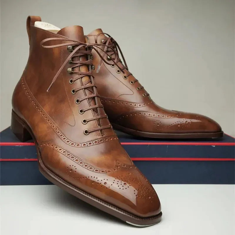 Men's Oxford Ankle Boots | Arch Support & Comfort