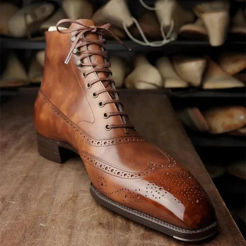 Men's Oxford Ankle Boots | Arch Support & Comfort