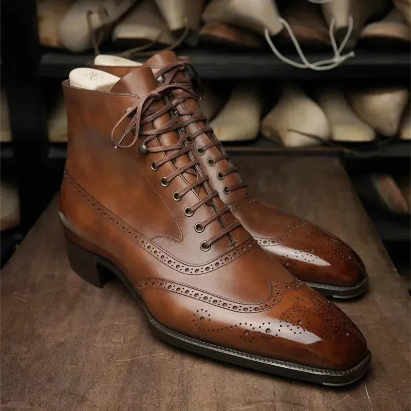Men's Oxford Ankle Boots | Arch Support & Comfort