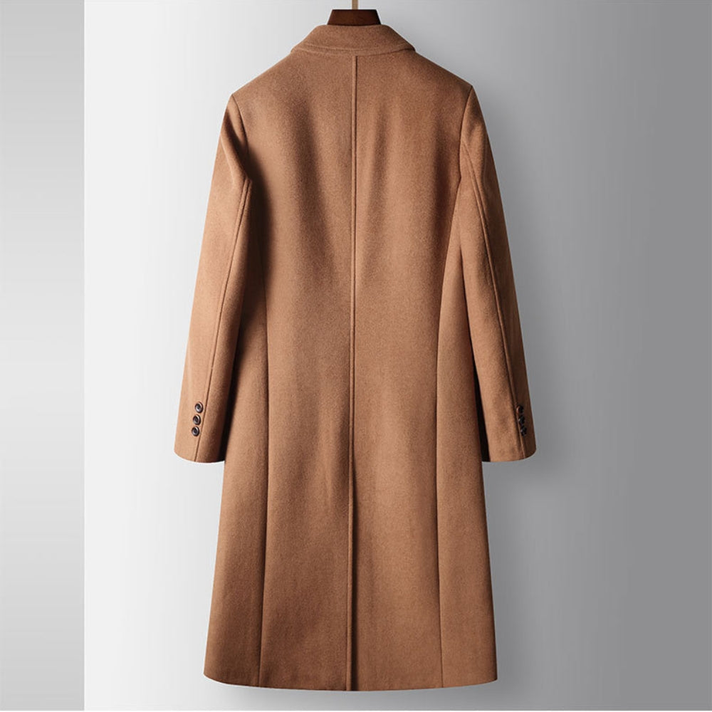 Men's Double-Breasted Overcoat | Classic Tailored Warmth