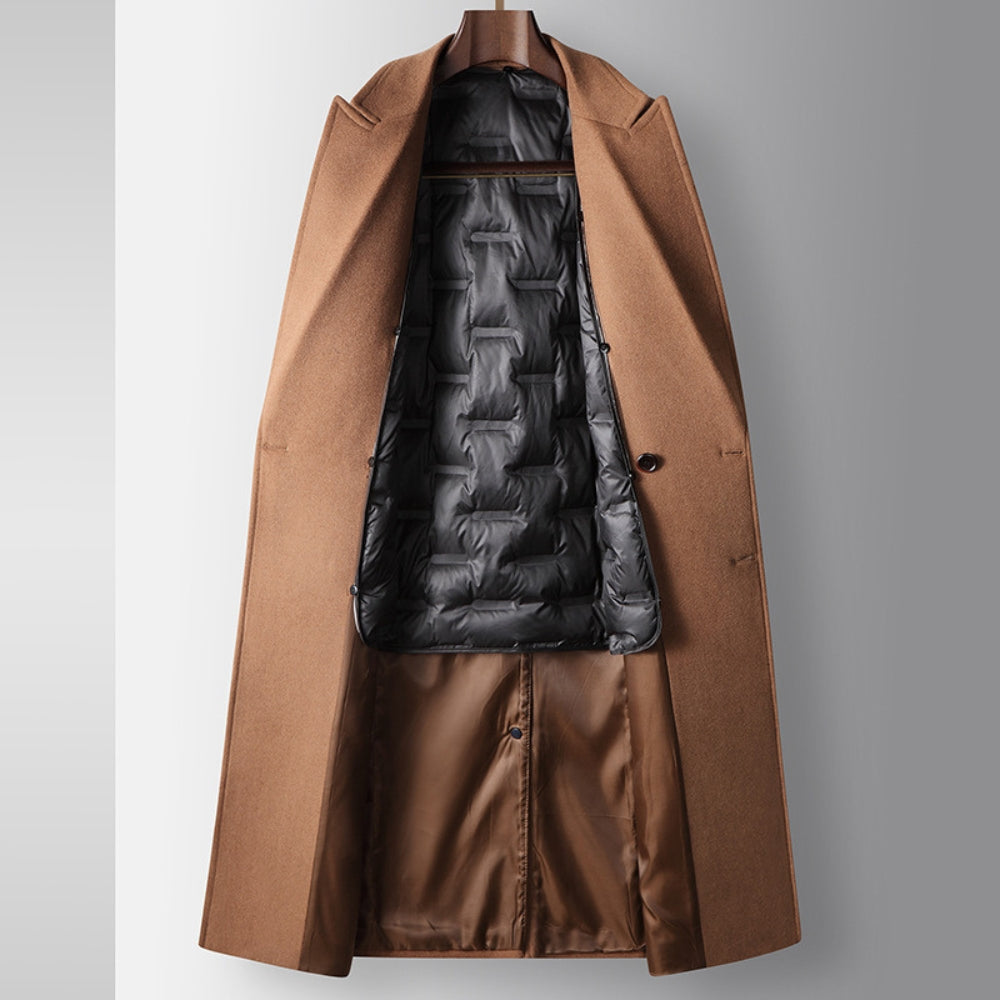 Men's Double-Breasted Overcoat | Classic Tailored Warmth