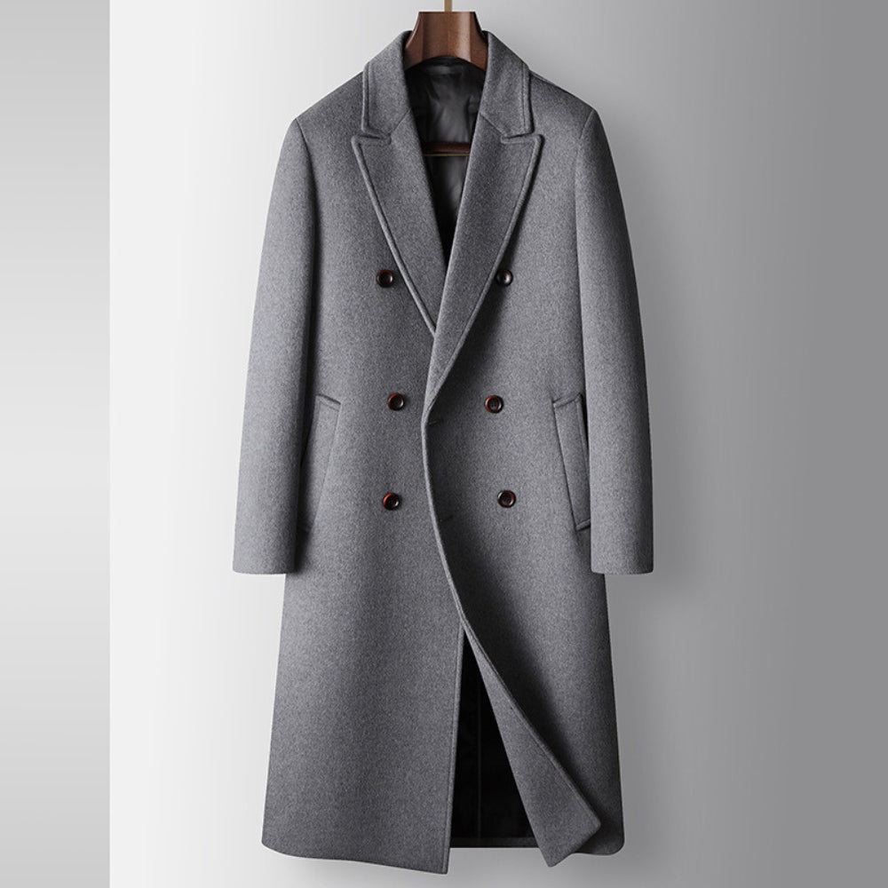 Men's Double-Breasted Overcoat | Classic Tailored Warmth