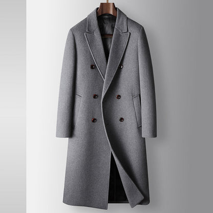 Men's Double-Breasted Overcoat | Classic Tailored Warmth