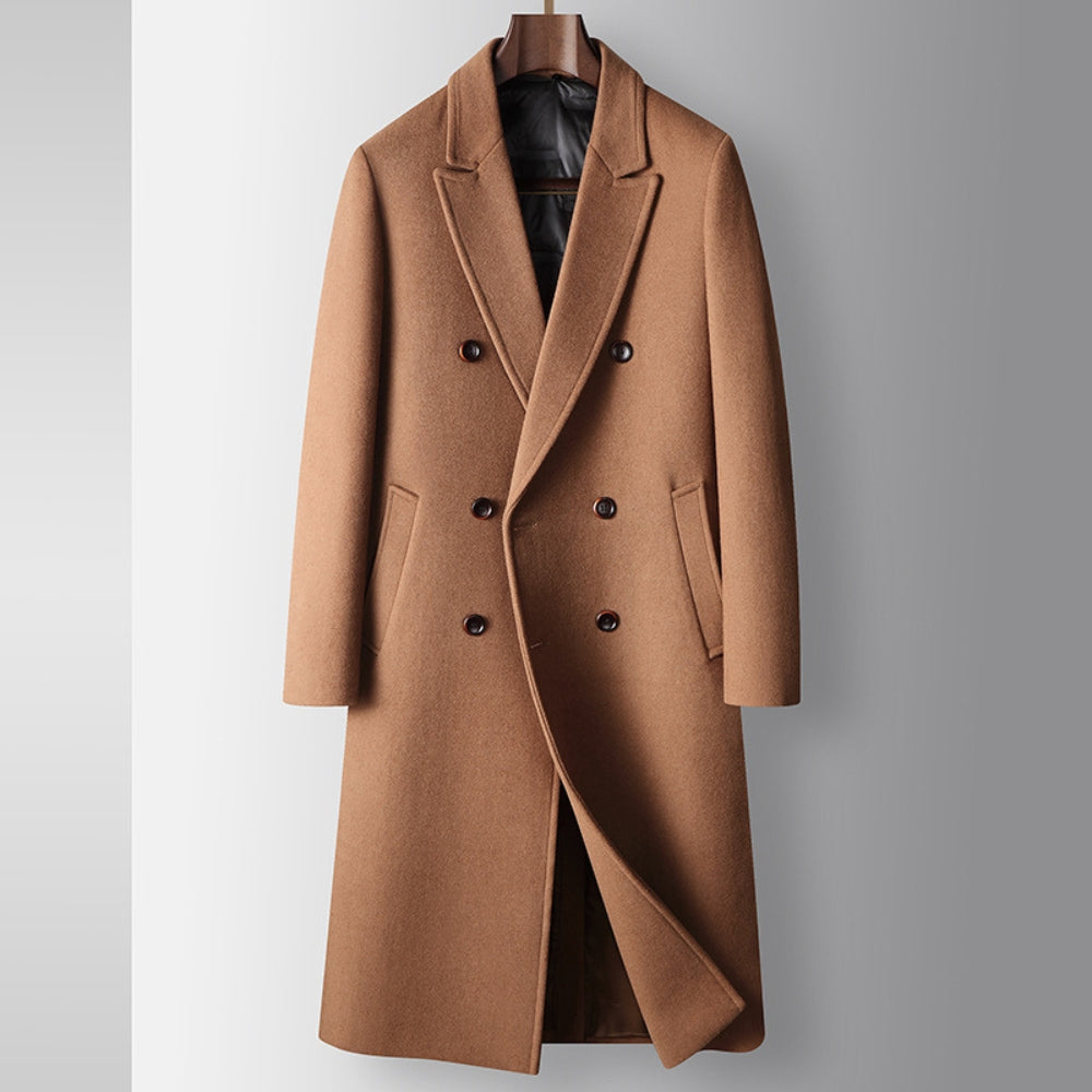 Men's Double-Breasted Overcoat | Classic Tailored Warmth