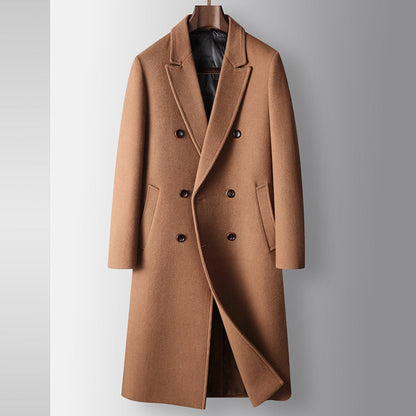 Men's Double-Breasted Overcoat | Classic Tailored Warmth