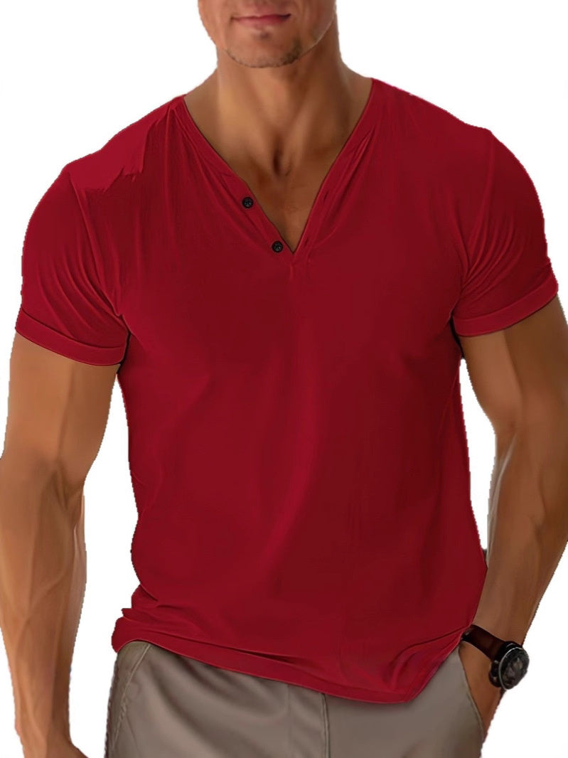 Men's V Neck T-Shirt | Classic Short Sleeve Summer Essential