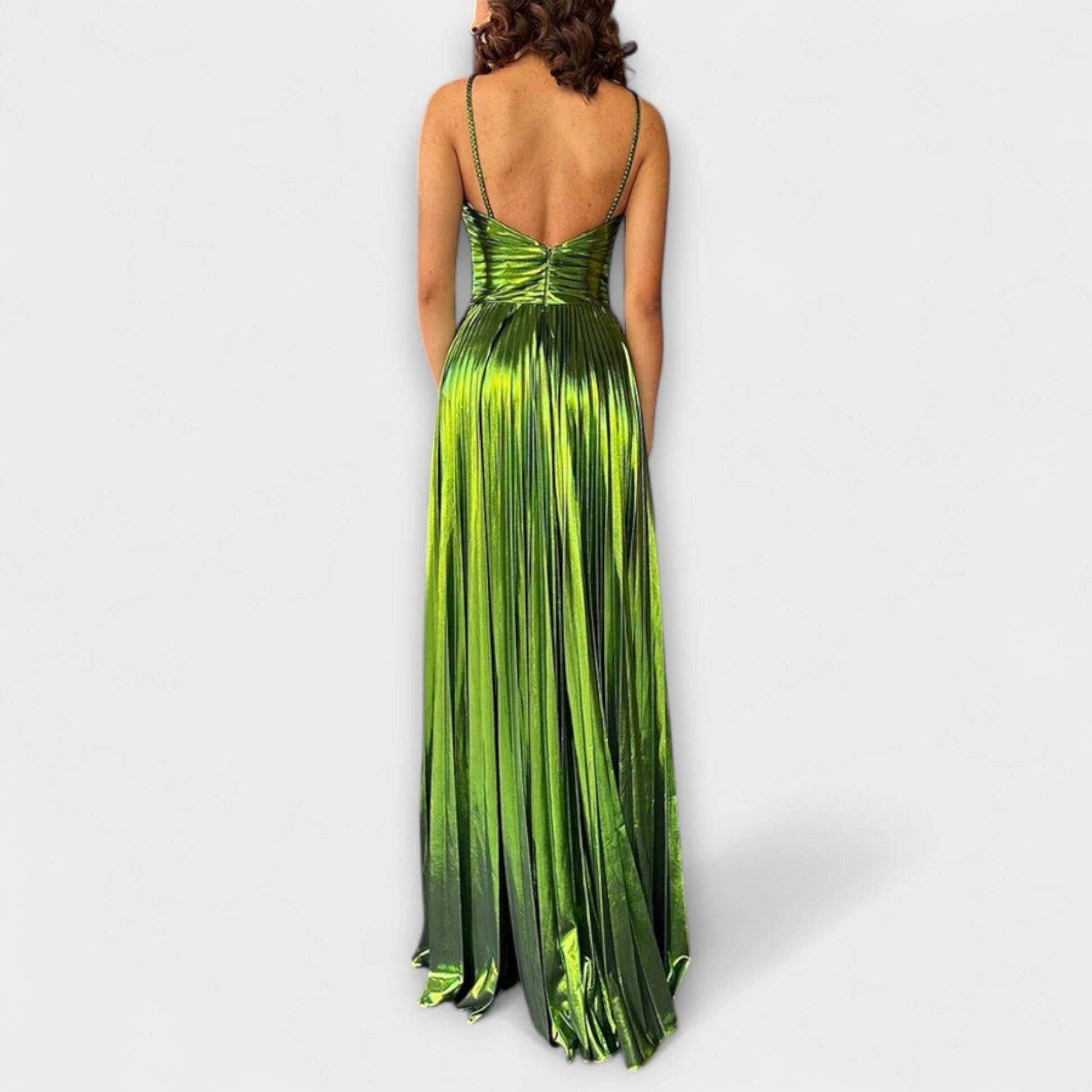 Metallic Maxi Dress for Special Events