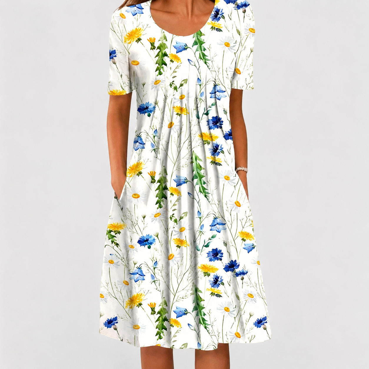 Midi Dress | Wildflower Print A-Line